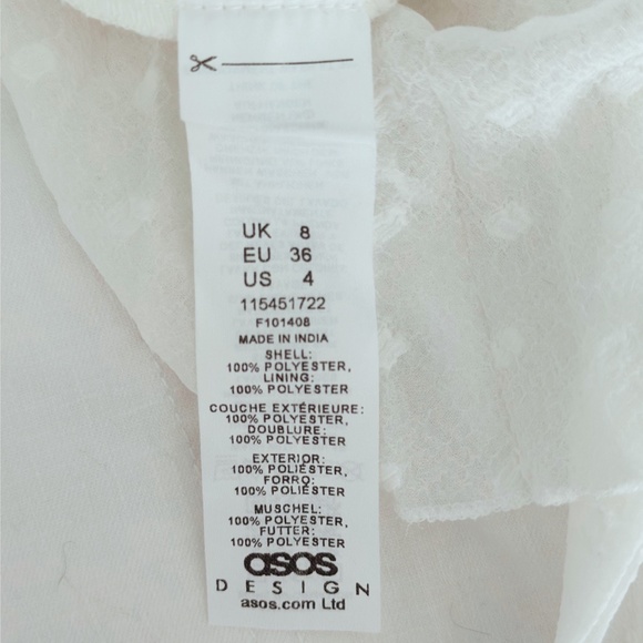 Business Casual Top Workwear Office White Swiss Dot Wrap Peplum Blouse Sz 2 - Picture 11 of 11